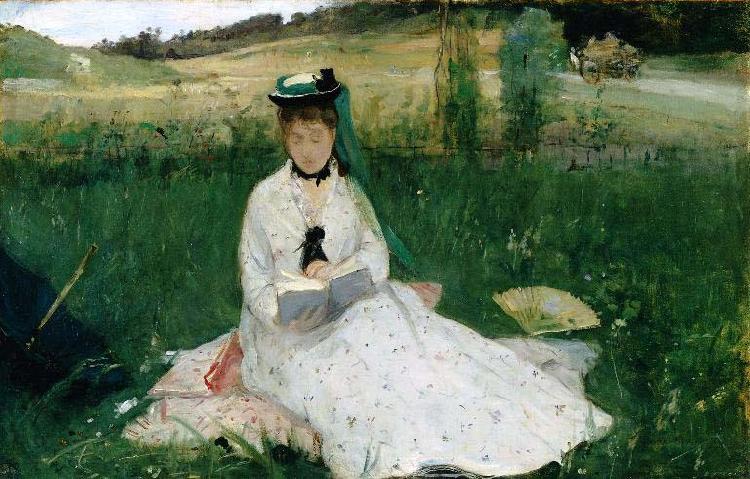 Berthe Morisot Reading, oil painting image